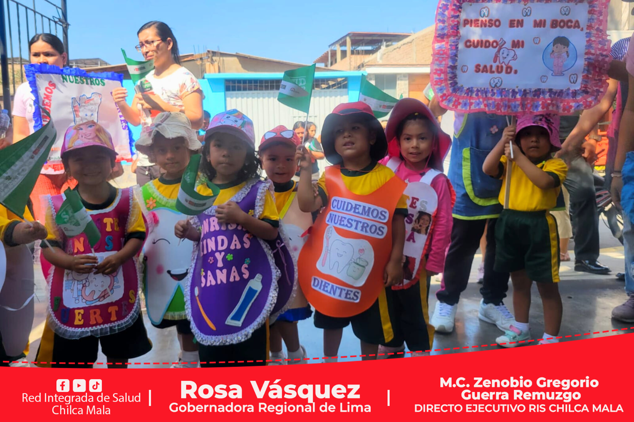 Realizan pasacalle educativo en Santa Cruz de Flores sobre hábitos de higiene bucal