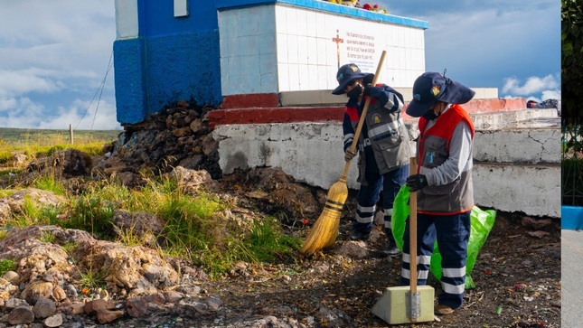 Se realiza jornada de limpieza en ruta de peregrinación en cerro Azoguini
