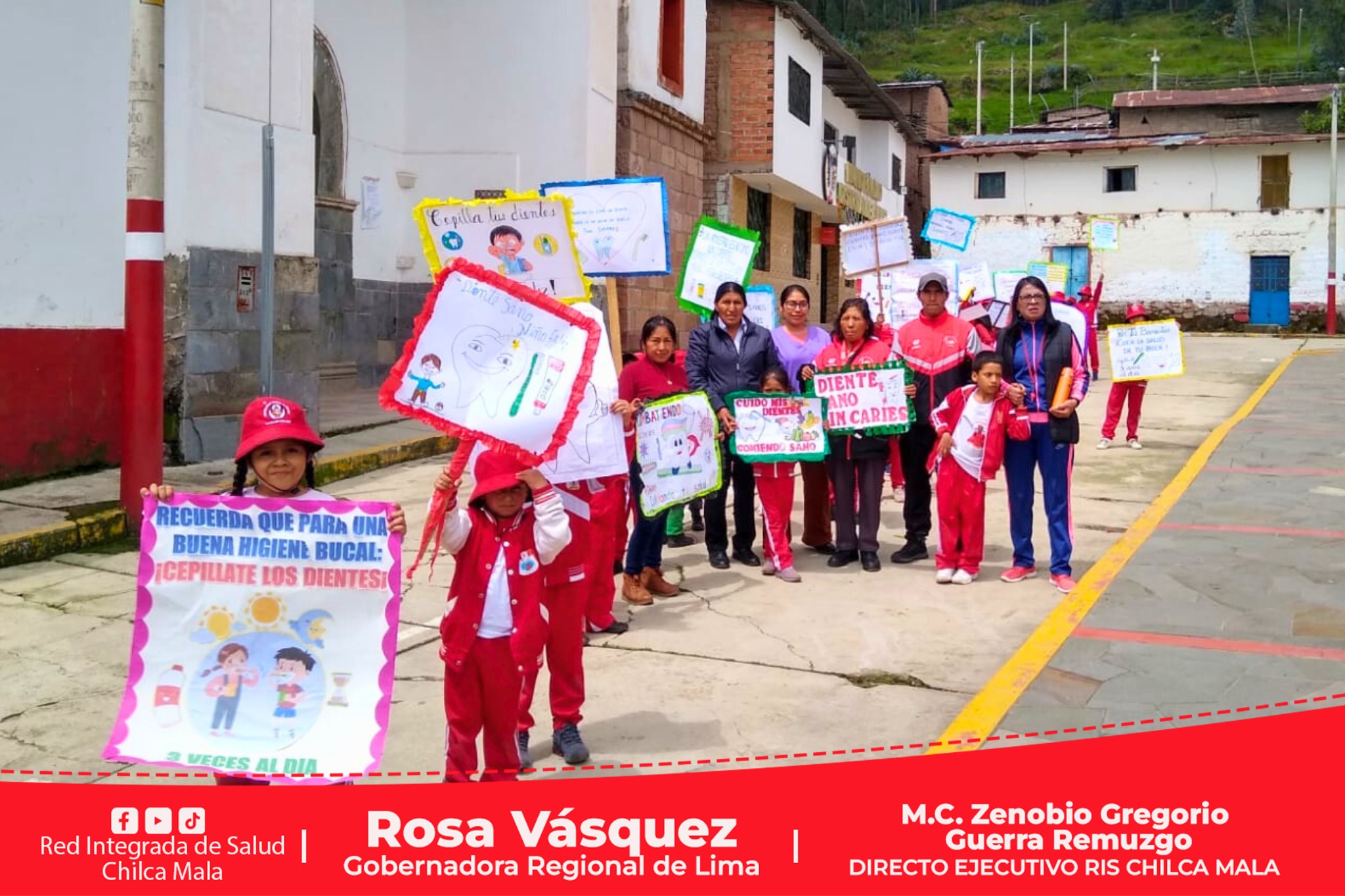 Realizan pasacalle educativo en Ayavirí - Yauyos sobre hábitos de higiene bucal