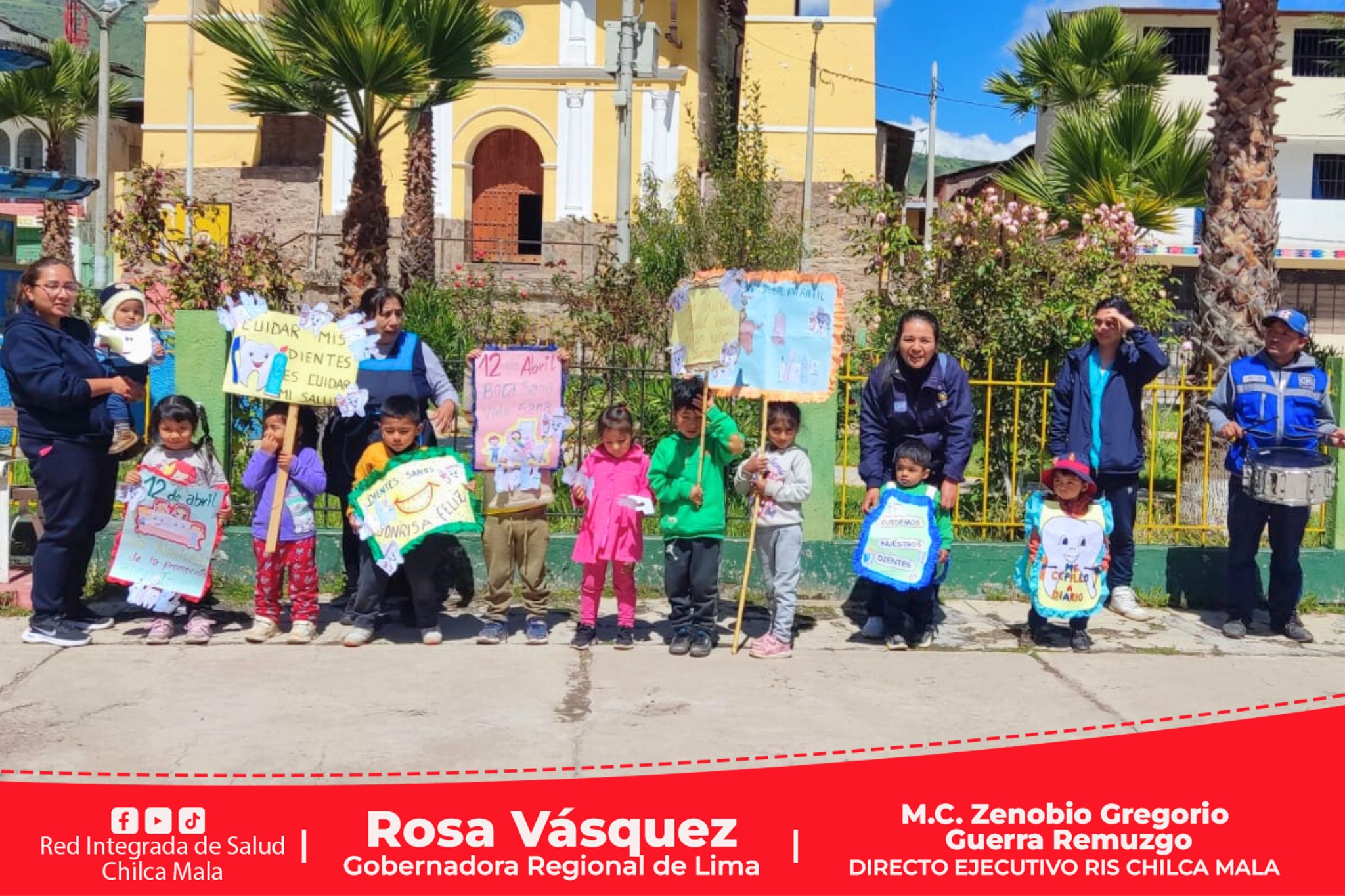 Se realiza pasacalle por el "Día Nacional de la Promoción y la Protección Bucal Infantil" en Quinches