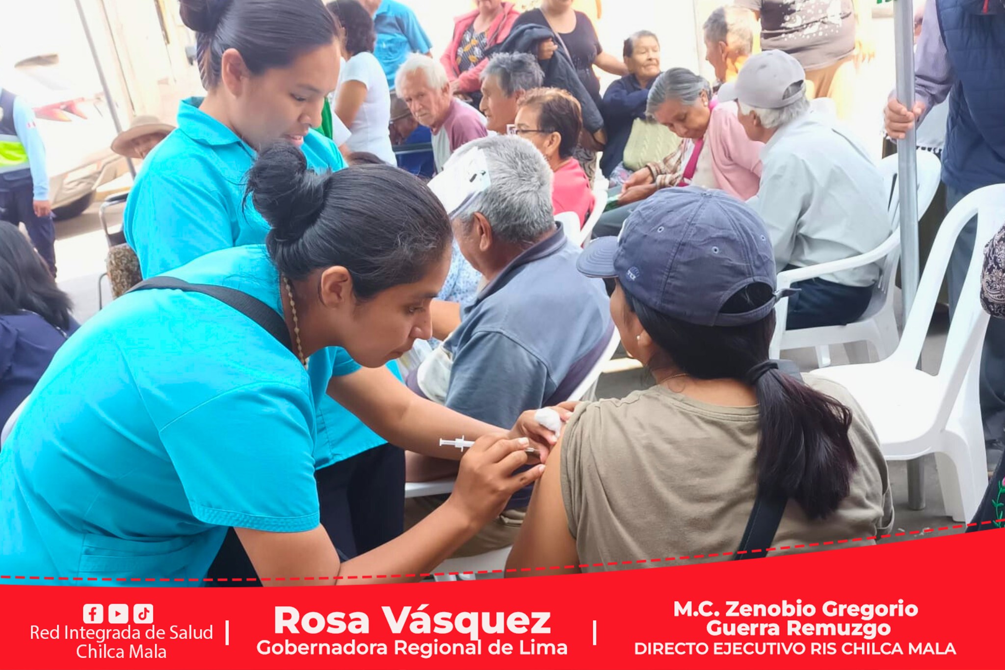 Personal de salud de la RIS Chilca Mala participa en el cierre de Brecha Social "Pagatón y Tarjetón".