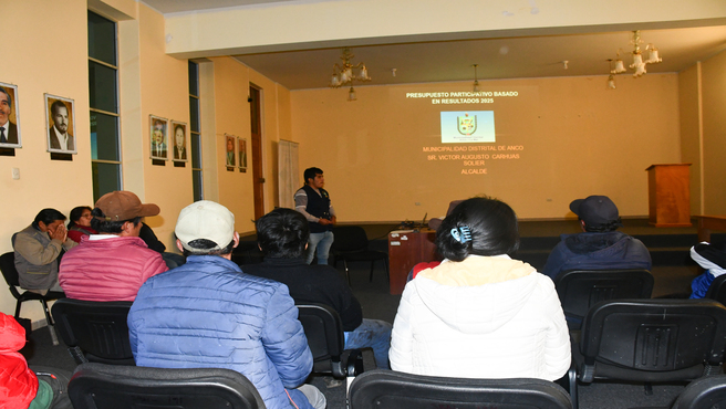 Taller de PRESUPUESTO PARTICIPATIVO EN EL CENTRO POBLADO DE CHIQUINTIRCA