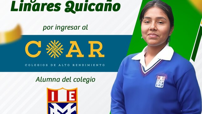 La Municipalidad Distrital de Mala hace llegar el extensivo saludo y felicitaciones a la Alumna Leydi Guilliana Linares Quicaño del Colegio IE Dionisio Manco Campos, por haber ingresado al Colegio de Alto Rendimiento (COAR), recordemos que Leydi Linares participo en el Taller de Inducción – Admisión COAR 2024 organizado por la Municipalidad de Mala a través de la Subgerencia de Educación, Cultura y Deporte.
Desde nuestra gestión, trabajamos siempre por brindar oportunidades de crecimiento a la juventud maleña.
#𝙈𝙖𝙡𝙖, 𝙪𝙣𝙖 𝙣𝙪𝙚𝙫𝙖 𝙝𝙞𝙨𝙩𝙤𝙧𝙞𝙖 🌄
