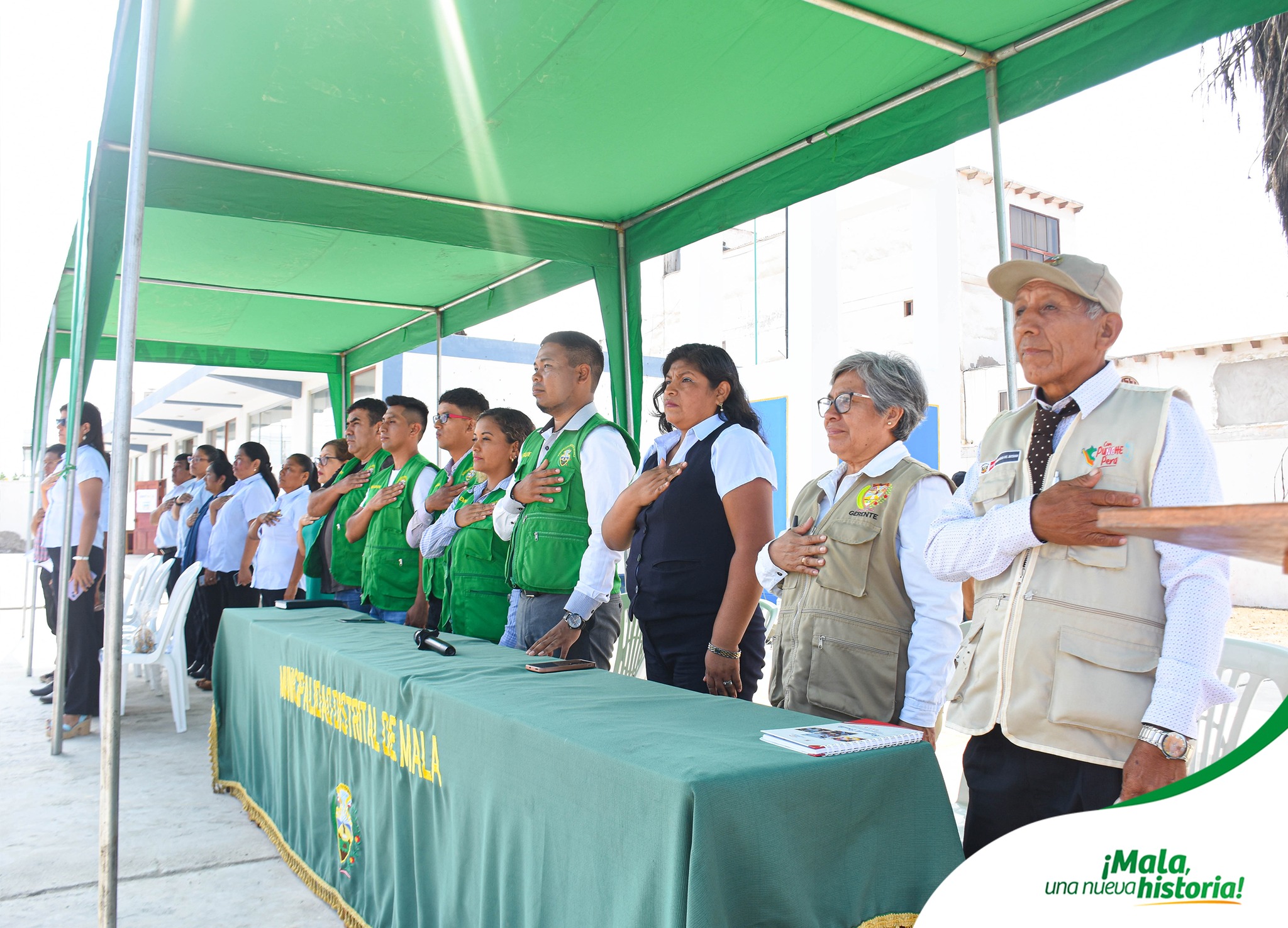 Inauguración de la obra de mejoramiento de los servicios Educativos de la IEP N°. 20236 JOSE OLAYA BALANDRA en la localidad de Bujama Baja