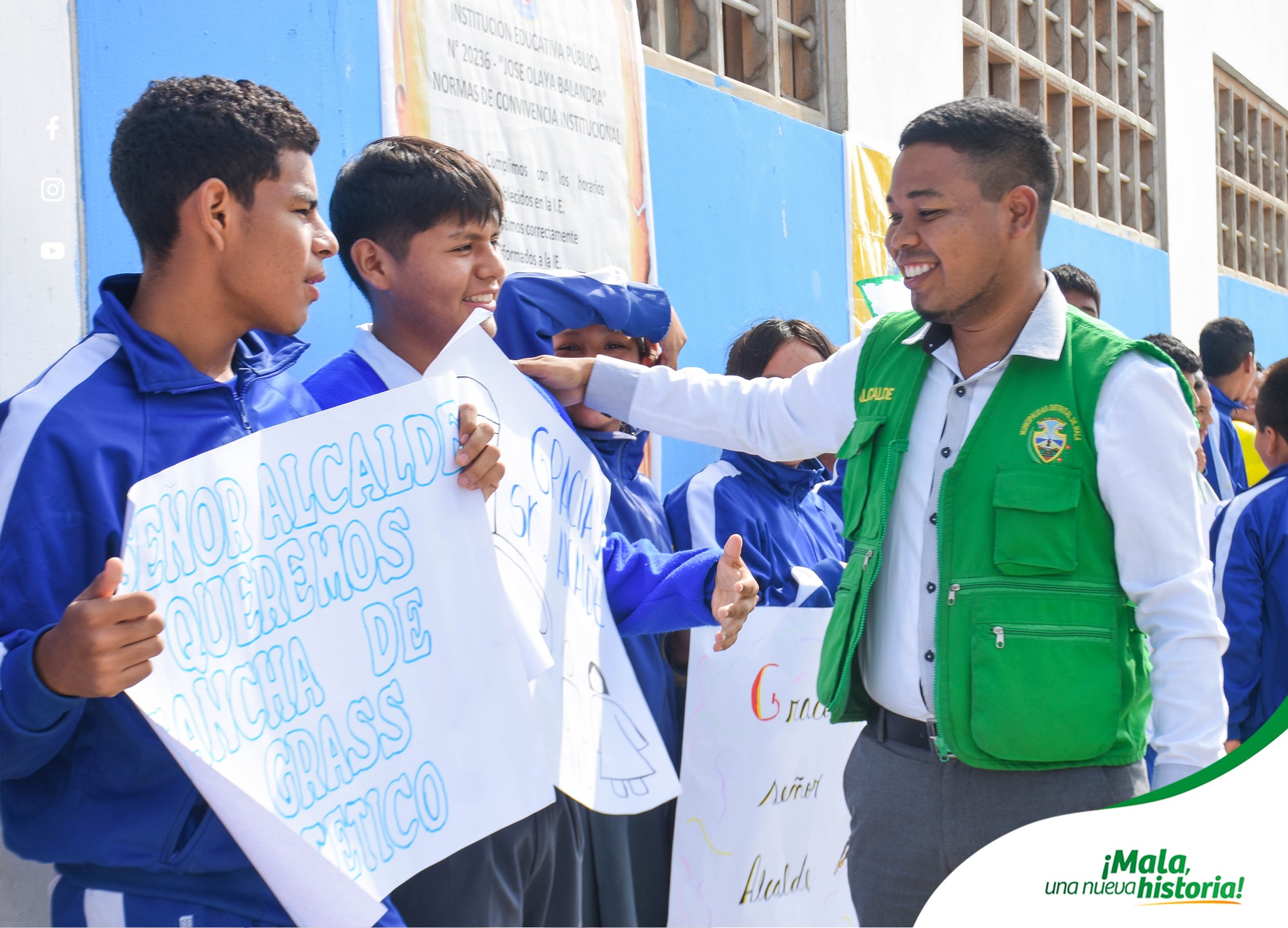 Inauguración de la obra de mejoramiento de los servicios Educativos de la IEP N°. 20236 JOSE OLAYA BALANDRA en la localidad de Bujama Baja