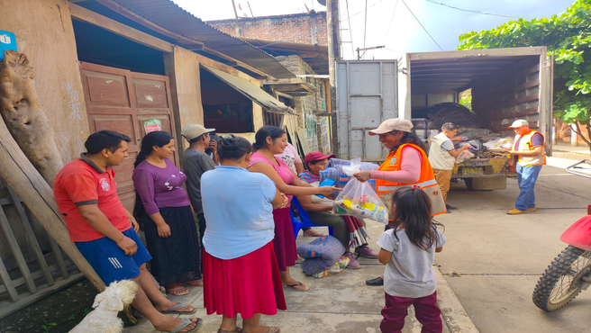 ENTREGA DE AYUDA HUMANITARIA A LA POBLACIÓN DEL DISTRITO DE ANCO