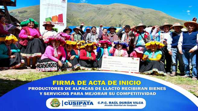 Ganadores de PROCOMPITE Región Cusco firmaron acta de inicio de ejecución del plan de negocio