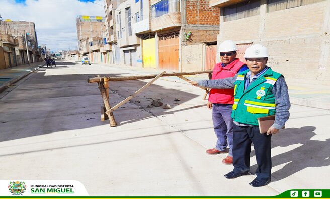 Alcalde del Distrito de San Miguel supervisó la ejecución de la obra mejoramiento del servicio de transitabilidad vehicular y peatonal