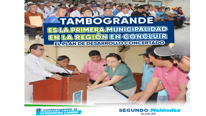 Tambogrande es la primera municipalidad en la región en concluir el plan de desarrollo concertado