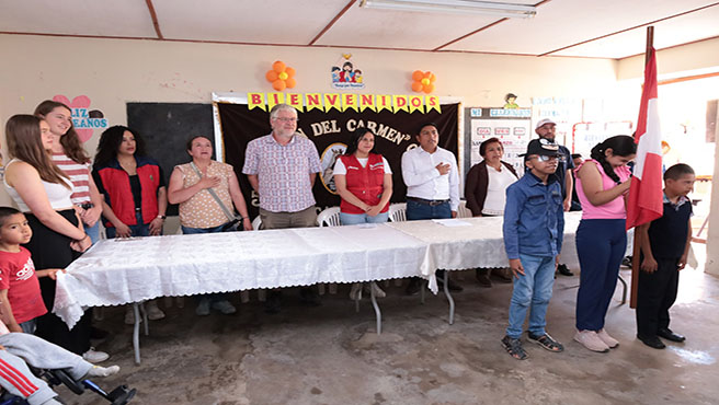 ONG Alianza Alemana dona material didáctico al centro de educación básica especial "Virgen del Carmen" de Callejón en Mariscal Benavides