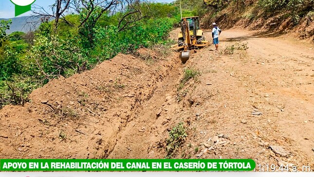 Apoyo en la rehabilitación del canal en el Caserío de Tórtola