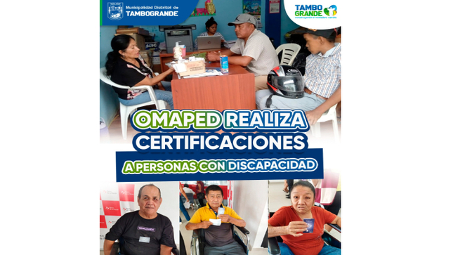 Omaped realiza certificaciones a personas con discapacidad