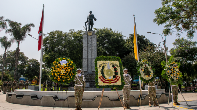 Ceremonia conmemorativa por el 144.º aniversario de la inmolación del Tte. Crl. Pedro Ruíz Gallo y Día del Arma de Ingeniería del Ejército del Perú