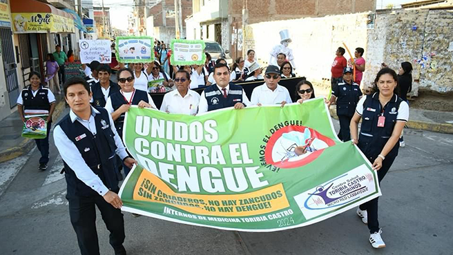 Más de 200 personas de Lambayeque se unieron al pasacalle de prevención contra el dengue