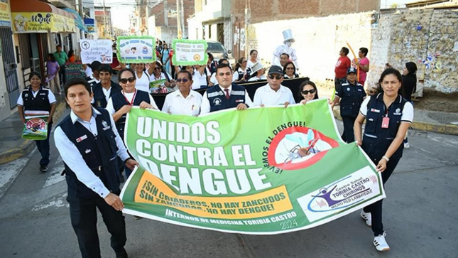 Más de 200 personas de Lambayeque se unieron al pasacalle de prevención contra el dengue