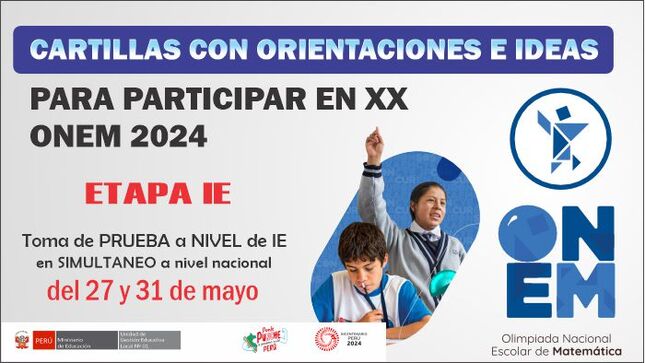 Cartillas con orientaciones e ideas para participar en los concursos educativos - ETAPA IE XX ONEM 2024