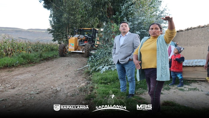 Inspección en la ejecución del mantenimiento de Caminos Agrícolas en el segundo tramo de Hualicamino, Distrito de Sapallanga