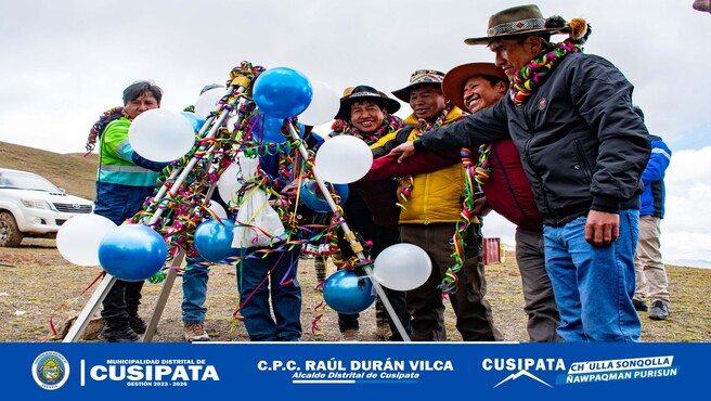 Puesta de la Primera piedra e inicio de la EjecuciΓ³n del proyecto de siembra y cosecha del agua para nuestros hermanos de CHILLIHUANI