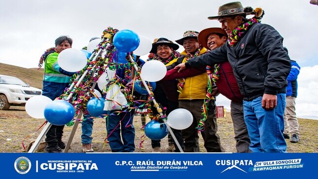 Puesta de la Primera piedra e inicio de la Ejecución del proyecto de siembra y cosecha del agua para nuestros hermanos de CHILLIHUANI