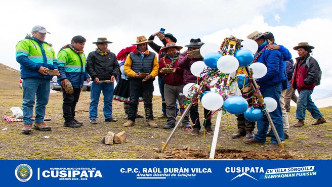 Puesta de la Primera piedra e inicio de la EjecuciΓ³n del proyecto de siembra y cosecha del agua para nuestros hermanos de CHILLIHUANI