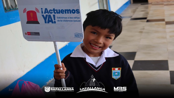Niños de la escuela del Barrio Bolívar disfrutan de celebración en el marco del Día del Niño en Sapallanga