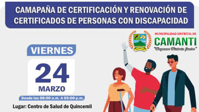 I Campaña de Certificación y Renovación de certificados de personas con Discapacidad