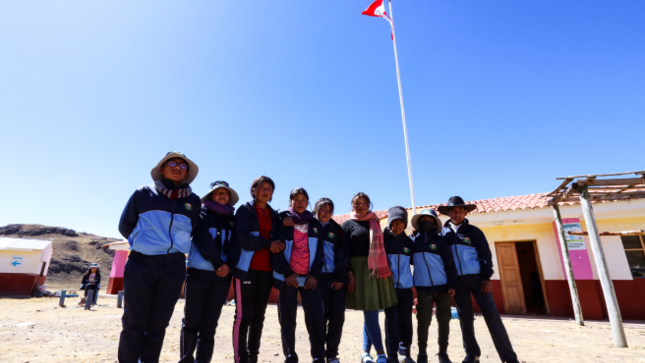 Estudiantes en zonas altoandinas de la región Cusco