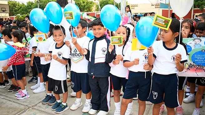 Minsa impulsa la campaña "Cole Seguro: sin dengue y sin zancudos" en 168 colegios de Lambayeque