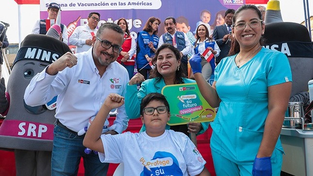 Perú inicia Semana de Vacunación en las Américas con la meta de proteger a más de 400 000 personas 