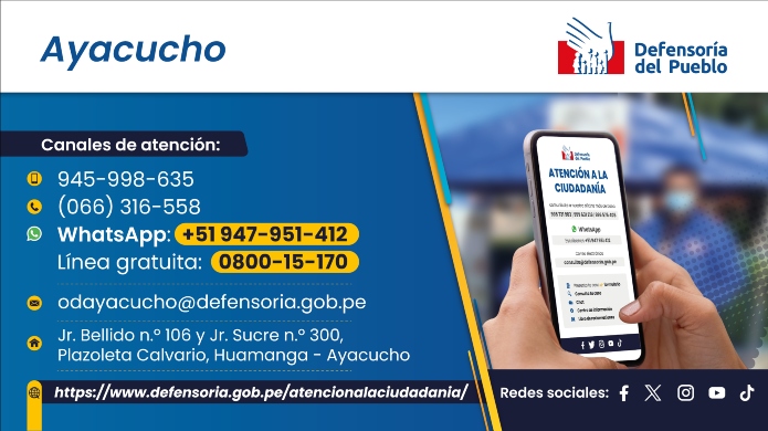 El pedido formó parte de un conjunto de recomendaciones emitidas por la sede defensorial, que incluyeron una exhortación a los padres y madres de familia, así como tutores y población en general.