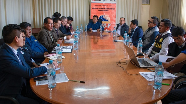 Gerencia de Transportes y Seguridad Vial participó en la reunión de Consejo Regional de Seguridad Vial Puno
