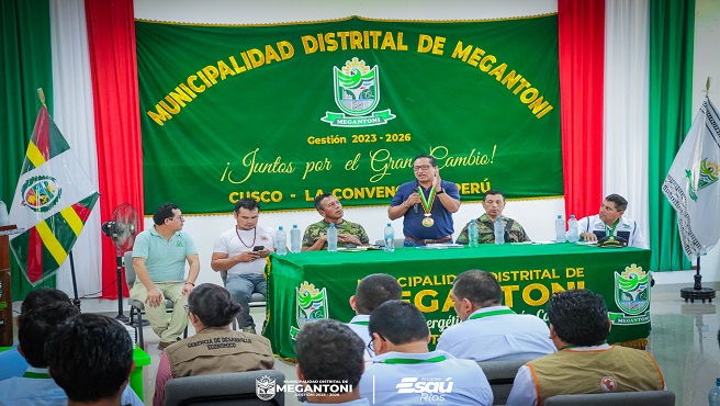 Alcalde Esaú Ríos se reunió con el representante del frente policial Vraem