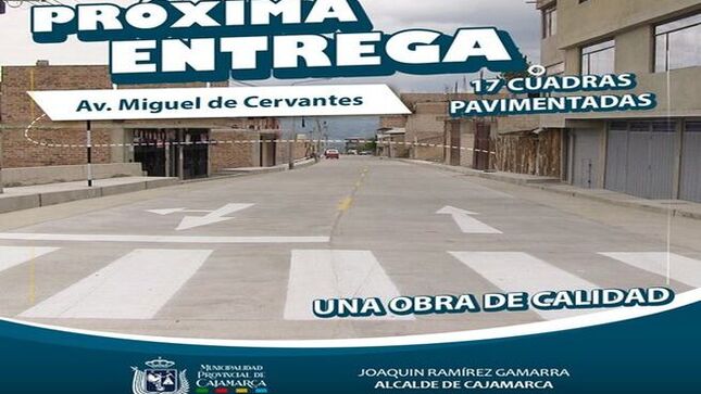 🤝Hemos pavimentado 17 cuadras de la Av. Miguel de Cervantes con el objetivo de mejorar el acceso al turismo y elevar la calidad de vida de más de 300 familias.
¡Es un logro que beneficia a toda nuestra provincia!