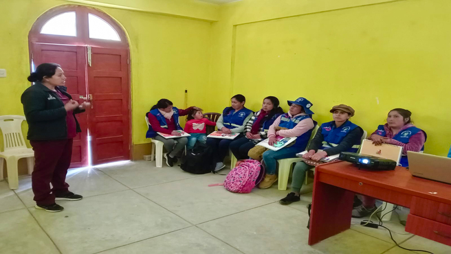 CAPACITACIÓN A LAS ACTORAS SOCIALES EN EL CENTRO POBLADO DE SACHARACCAY