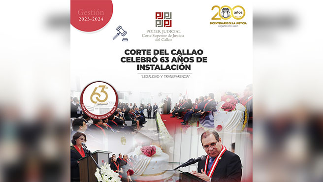 Corte del Callao conmemora 63° aniversario impulsando acciones contra la corrupción y la violencia