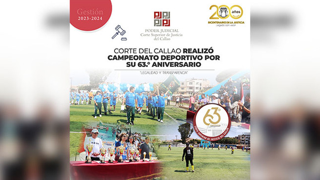 Corte Superior del Callao realizó campeonato deportivo por su 63.° aniversario 