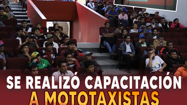 Se realizó capacitación a mototaxistas de la provincia