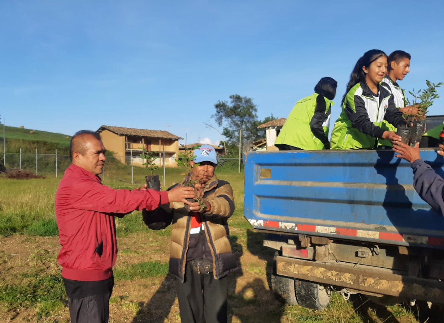 MPC entregó 2,500 plantones de tara al caserío de Colcabamba