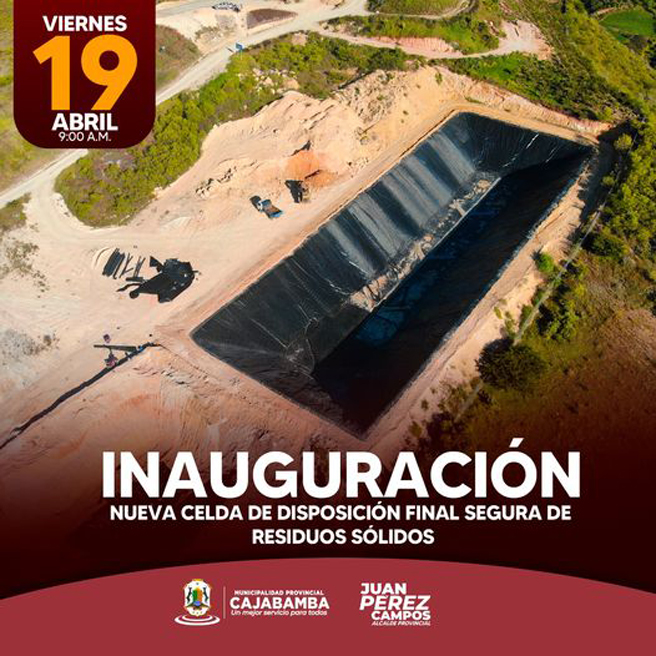 Nueva celda de disposición final segura de residuos sólidos