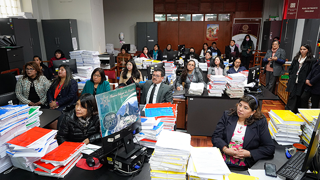 Integrantes del Módulo Civil de la Corte de Cusco participaron de la charla "Manejo y Gestión adecuada de los residuos sólidos"