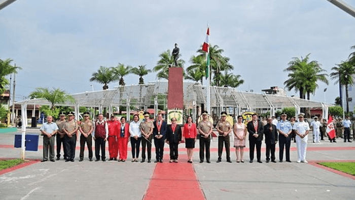 Izamiento del Pabellón Nacional al Conmemorarse 91° Aniversario del Combate de Güeppi