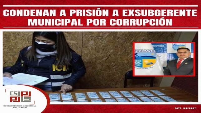 Condenan a prisión a exsubgerente municipal por corrupción