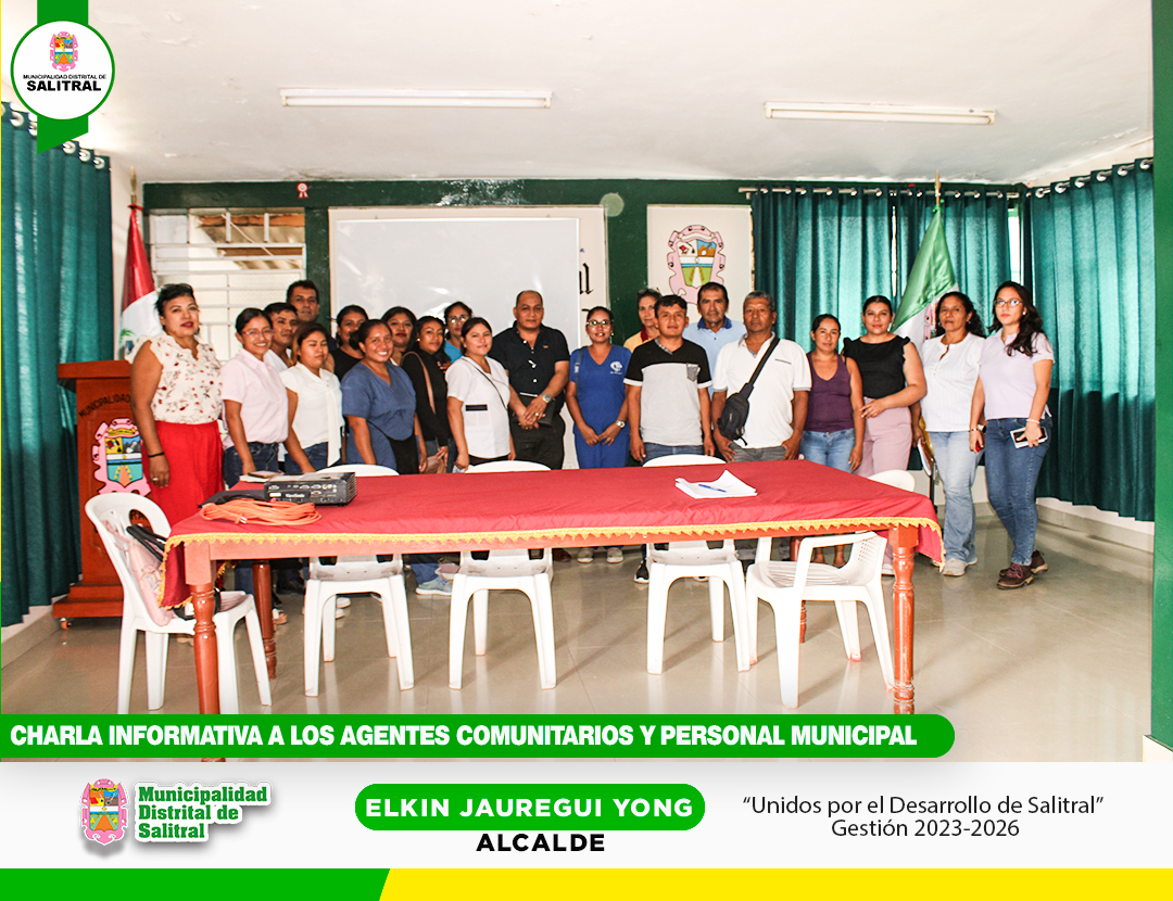 Charla informativa a los agentes comunitarios y personal municipal