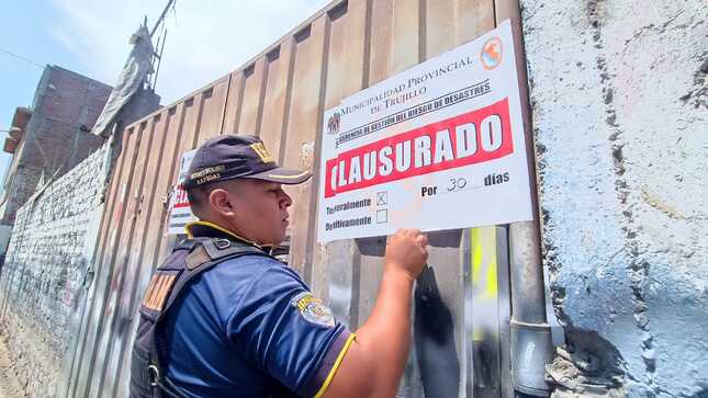 Municipalidad de Trujillo clausura talleres de mecánica en operativo de Unidad de Fiscalización