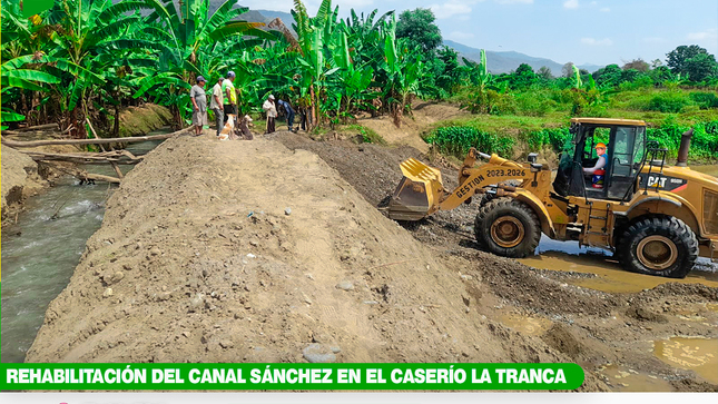 Rehabilitación del canal Sánchez en el Caserío la Tranca