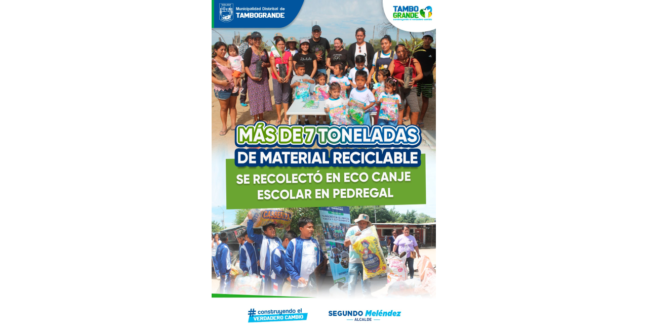 Más de 7 toneladas de material reciclable se recolecto en el eco canje escolar en pedregal