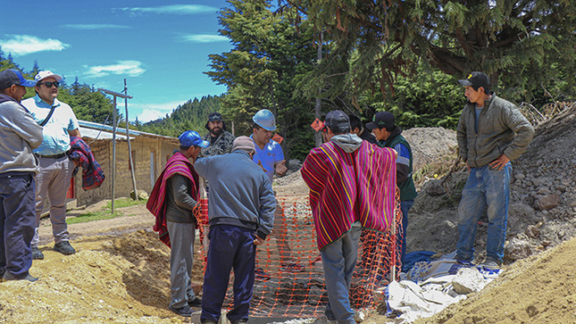 Inspección del proyecto “Mejoramiento y ampliación del servicio de agua potable e instalación de saneamiento básico”