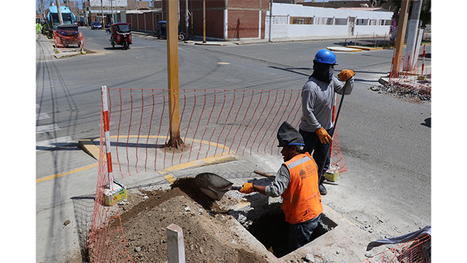 Continúan trabajos de la obra de Semaforización en Huarmey