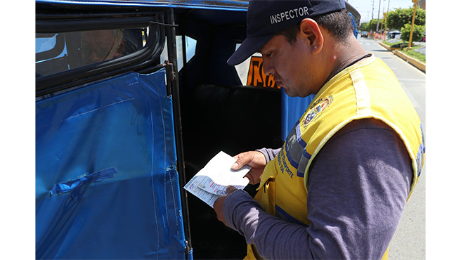 Por la formalización vehicular, continúan los operativos inopinados contra las mototaxis informales