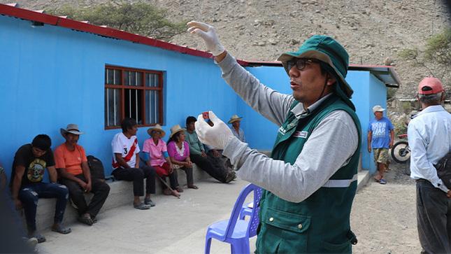 En esta oportunidad se hizo la entrega de dicho producto a los hermanos agricultores del centro poblado de Huayash y Quian.